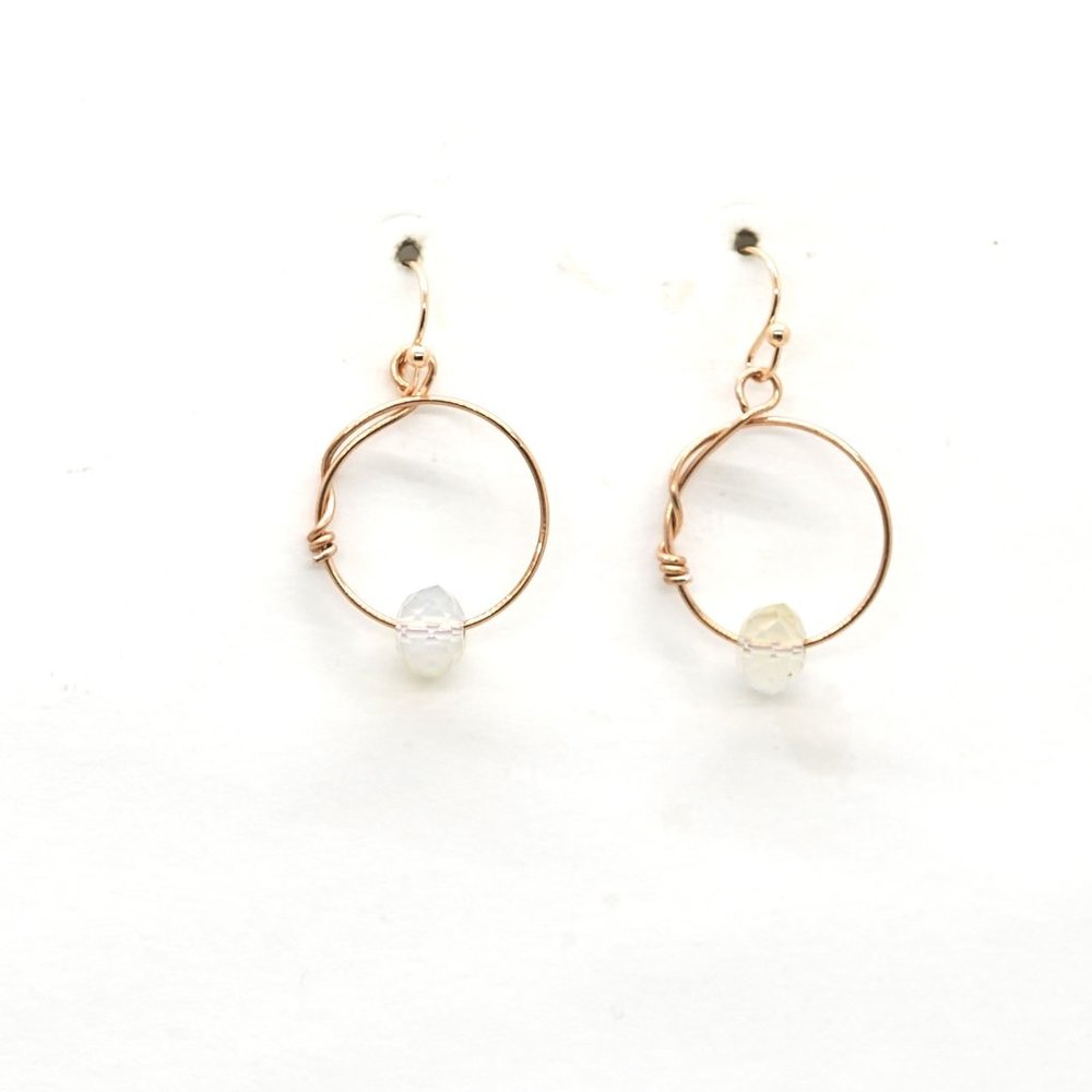 Rose Gold Circle Earrings
